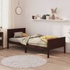 vidaXL Bedframe massief grenenhout donkerbruin 100x200 cm