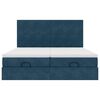 vidaXL Ottoman bed met matrassen 160x200cm fluweel donkerblauw