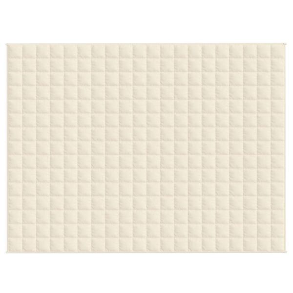 vidaXL Verzwaringsdeken 150x200 cm 11 kg stof lichtcr&egrave;mekleurig