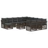 vidaXL Tuinbankenset 13 st Grijs poly rattan