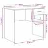 vidaXL Bureau met lade Grijs Sonoma 90 x 49 x 75 cm Bewerkt hout