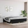 vidaXL Boxspring bed stof zwart 200x200 cm