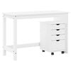 vidaXL Bureau Kas Set 2 st Wit Massief grenenhout
