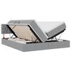 vidaXL Opslag bed met matras Lichtgrijs 200 x 200 cm Nep Leer