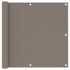 vidaXL Balkonscherm 90x600 cm oxford stof taupe