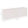 vidaXL Plantenbak 200x50x70 cm massief grenenhout wit