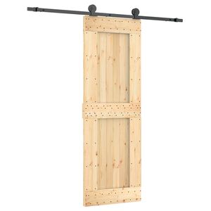 vidaXL Schuifdeur 70 x 210 cm Massief Grenenhout (Niet-Behandeld)