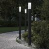 vidaXL Bolderverlichting met stopcontact 3 stuks 110 cm Zwart IP44