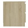 vidaXL Nachtkastjes 2 st 50x39x43,5 cm bewerkt hout sonoma eikenkleur