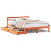 vidaXL Bedframe zonder matras massief grenenhout wasbruin 140x200 cm