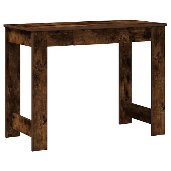 vidaXL Bureau 100x45x75 cm bewerkt hout gerookt eikenkleurig