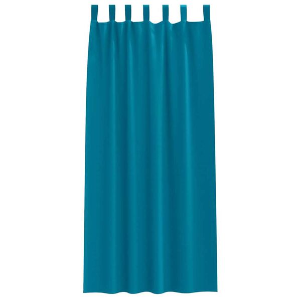 vidaXL Zwart-out Gordijnen met Ringen 2 pcs Turquoise 225 x 140 cm