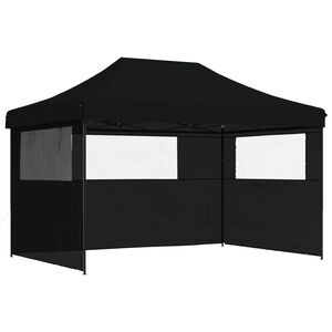 vidaXL Partytent 279 x 410 x 315 cm Zwart Oxford Stof