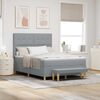 vidaXL Boxspring bed met matras Lichtgrijs 140 x 200 cm Stof