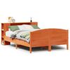 vidaXL Bed met boekenkast zonder matras grenenhout wasbruin 140x190 cm