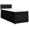 vidaXL Boxspring met matras stof zwart 90x190 cm
