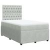 vidaXL Boxspring met matras fluweel lichtgrijs 120x190 cm