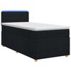 vidaXL Boxspringbed met matras met hoofdeinde Zwart 80 x 200 cm Stof