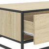 vidaXL Salontafel 90x57x35 cm bewerkt hout en metaal sonoma eiken