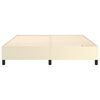 vidaXL Boxspring bed kunstleer cr&egrave;mekleurig 160x200 cm