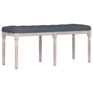 vidaXL Bankje 110x40x49 cm fluweel donkergrijs