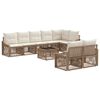 vidaXL Tuinbankenset 9 st Beige poly rattan