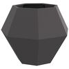 vidaXL Plantenbak Zwart 75 x 75 x 60 cm Staal