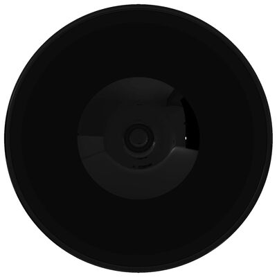 Wasbak, keramiek, rond, zwart 325 mm