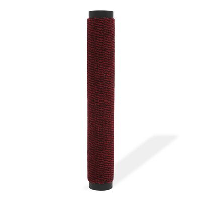vidaXL Droogloopmat rechthoekig getuft 60x90 cm rood