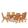 vidaXL Tuin eettafelset 7 st Bruin Massief Acaciahout
