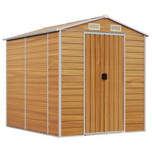 vidaXL Tuinhuis Lichtbruin 191x215x198 cm Gegalvaniseerd staal