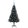 vidaXL Kerstboom met 150 LED met standaard Zwart 150 cm PVC