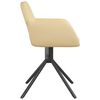 vidaXL Eetkamerstoelen draaibaar 2 st fluweel crèmekleurig