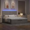 vidaXL Ottoman bed met matrassen en LED's 200x200cm stof taupe