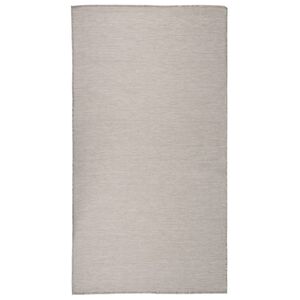vidaXL Buitenkleed platgeweven 80x150 cm lichtgrijs