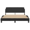 vidaXL Bedframe "Dover" kunstleer zwart en wit 140x190 cm