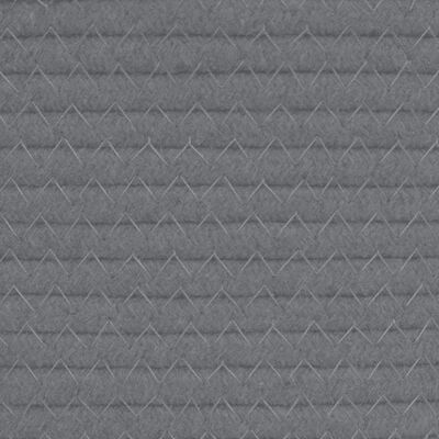 vidaXL Wasmand Ø 55x36 cm katoen grijs en wit