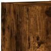 vidaXL 8-delige tv-wandmeubelset met LED bewerkt hout gerookt eiken