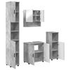 vidaXL Badkamermeubelset 4 pcs Beton Grijs Bewerkt hout & Metaal