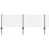 vidaXL Hek met Paal Groen 0,6 x 25 m Staal en PVC
