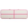 vidaXL Gymnastiekmat met pomp opblaasbaar 400x100x15 cm PVC roze