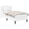 vidaXL Bedframe met hoofdeinde Wit 90 x 190 cm Kunstleer