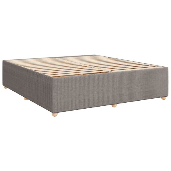 vidaXL Bedframe zonder matras stof taupe 180x200 cm