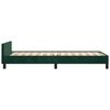 vidaXL Bedframe zonder matras 100x200 cm fluweel donkergroen