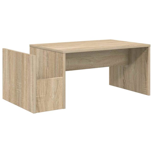 vidaXL Salontafel Sonoma Eiken 90 x 45 x 35 cm Bewerkt hout