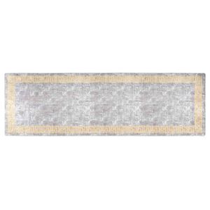 vidaXL Vloerkleed wasbaar 80x300 cm grijs