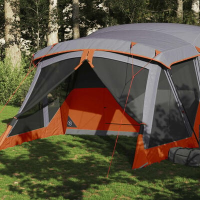 vidaXL Tent met luifel 4-persoons waterdicht oranje