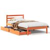 vidaXL Bedframe zonder matras massief grenenhout wasbruin 90x200 cm