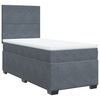 vidaXL Boxspring met matras fluweel donkergrijs 90x200 cm