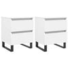 vidaXL Nachtkastjes 2 st 40x35x50 cm bewerkt hout wit